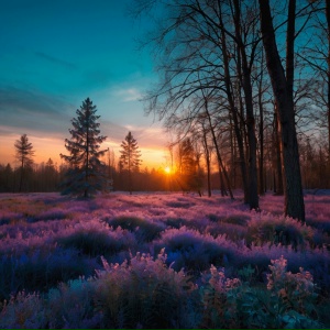 Начало дождя в лесу и шелест деревьев